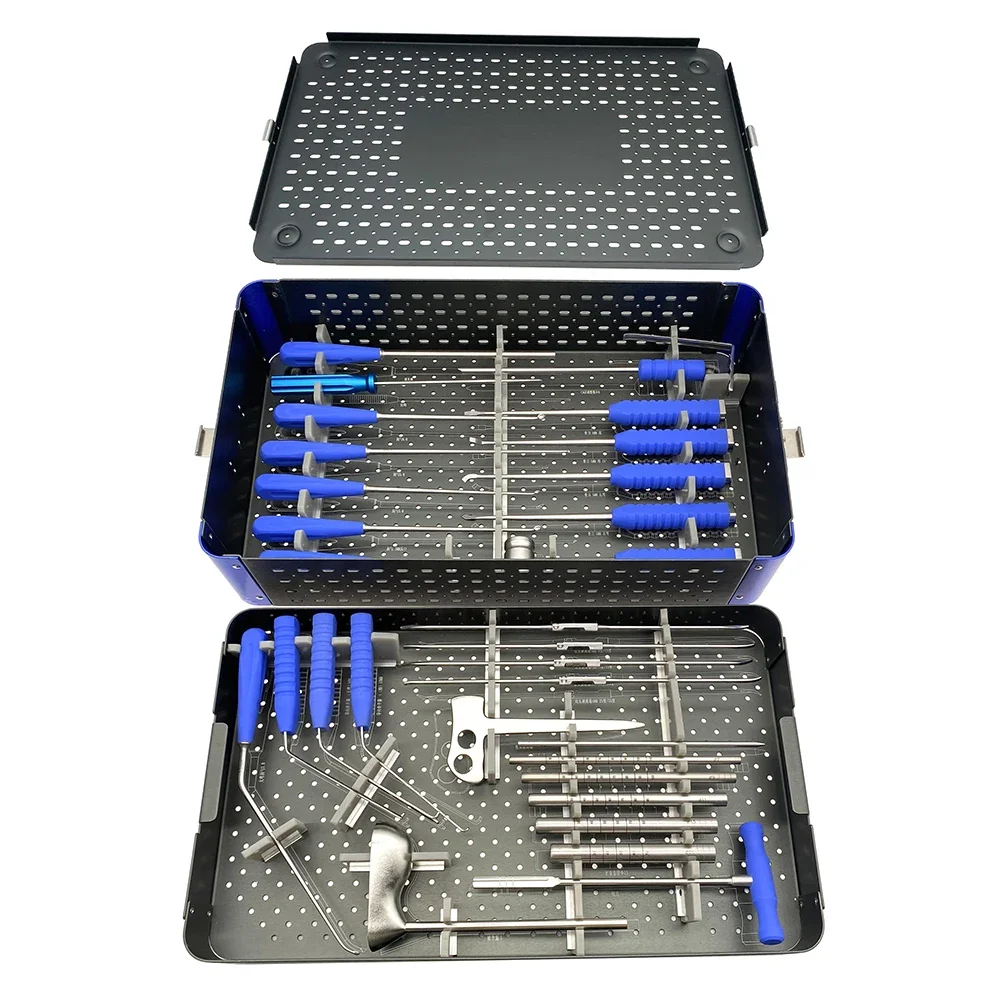Spinal UBE Instruments Set Orthopedic Instrument Autoclavable with Sterilising Trays Box Stainless steel