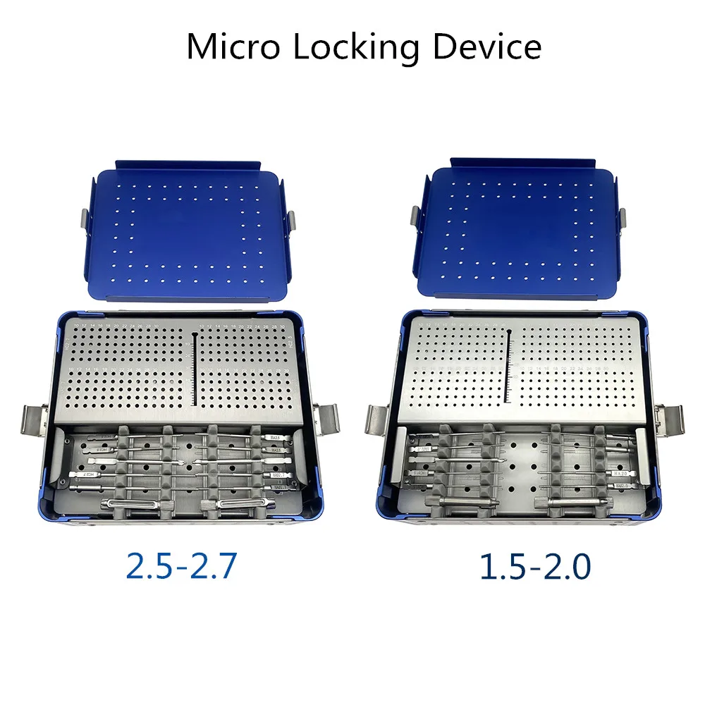 2.5mm-2.7mm Mini Locking Plate Instrument Kit Finger Palm Trauma Orthopedic Set Autoclavable