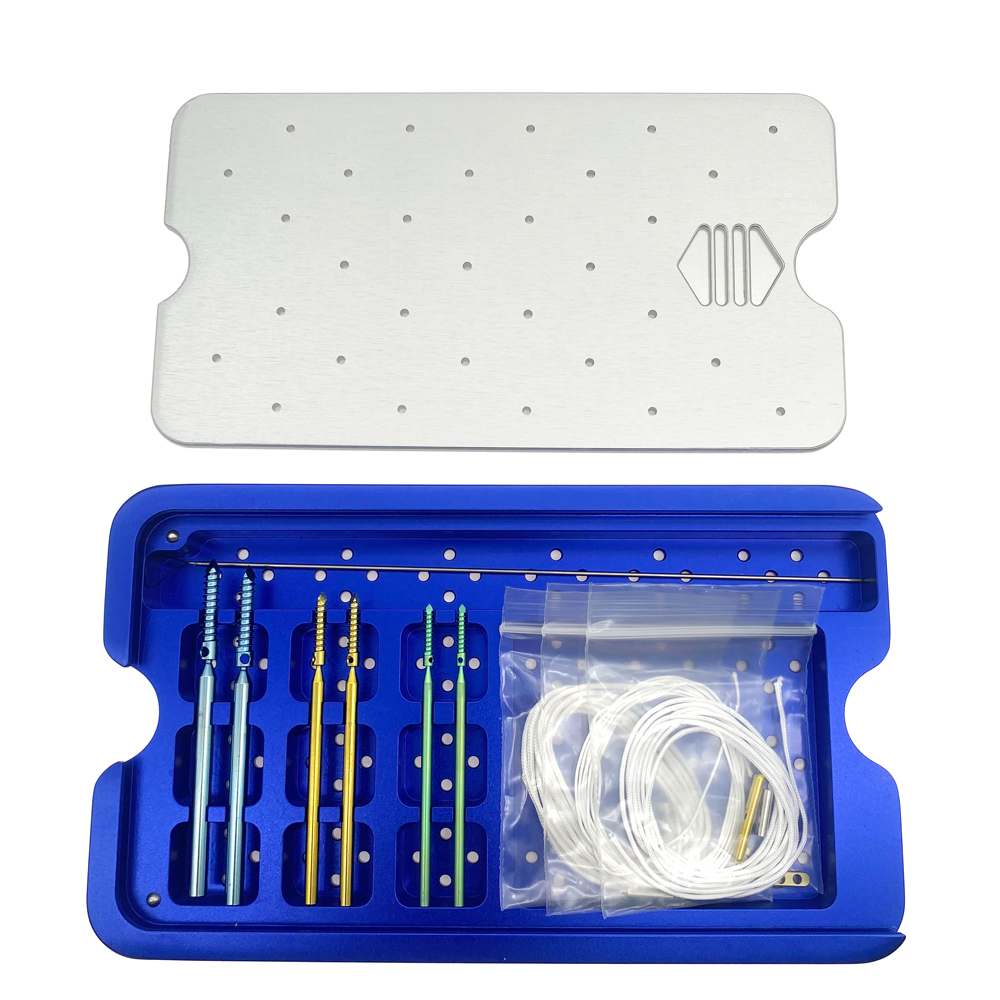 Titanium Threaded Suture Anchor System with Crimp Lateral SuturesSet Orthopedic Surgical Instruments