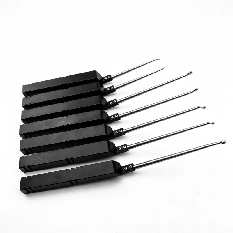 Stainless Steel Bone Curette Black 3 Type Tip Aluminum Handle Orthopedic Surgery Instruments