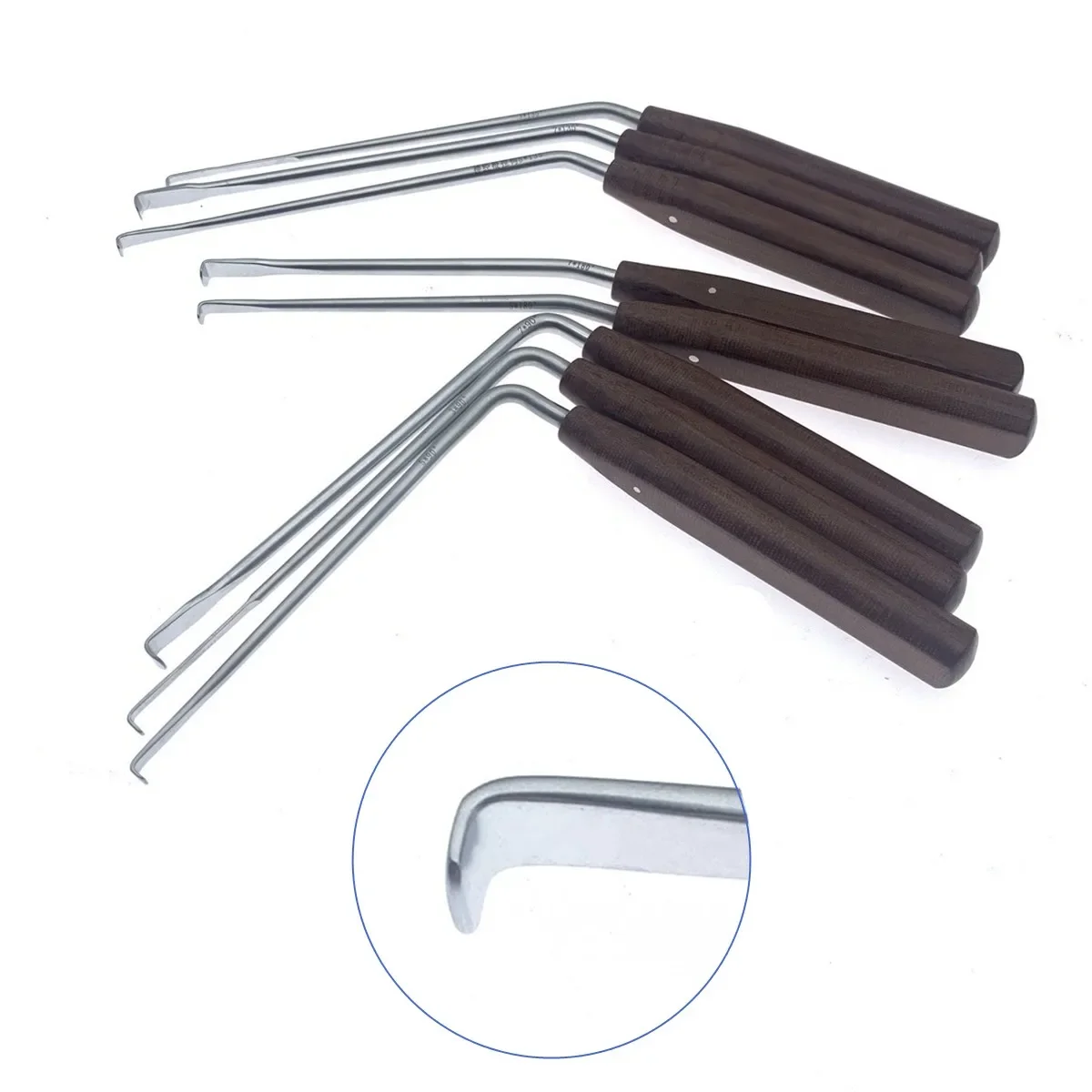 Nerve Root Hook Retractor with wooden handle