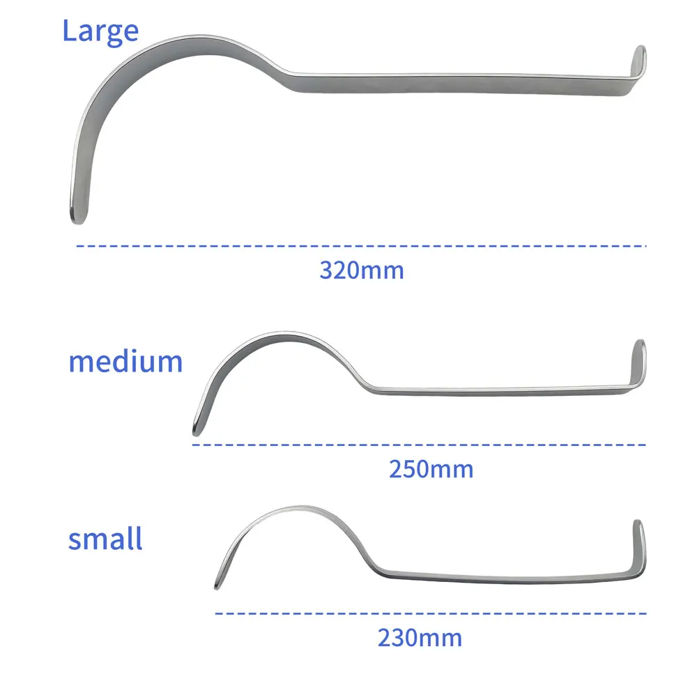 Large Abdominal Hook Stainless Steel S Retractor Deep Abdominal Retractor Surgical Appendix Retractor