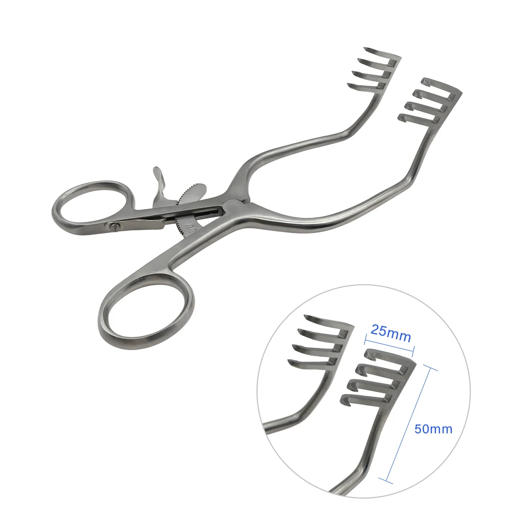 Orthopedic Posterior cranial retractor angled arm Stainless steel Cerebellar Retractor multi-hook retractor Surgery Instrument