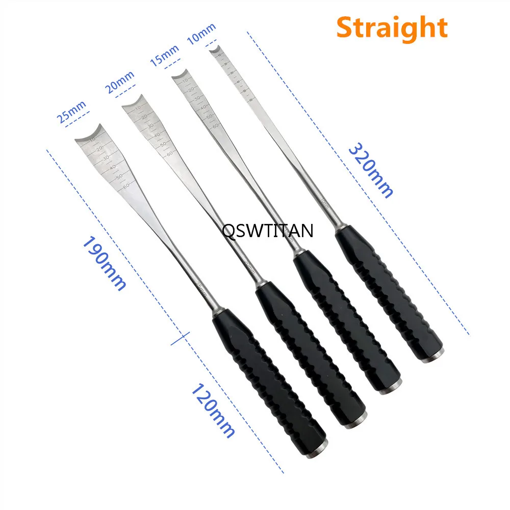 Osteotome (crescent) curved Straight Bone Chisels Aluminum handle Bone Knife Orthopedic Instrument