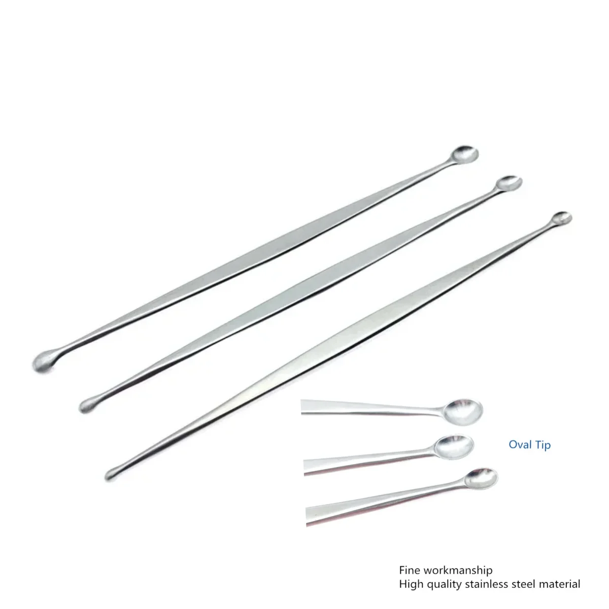Bone Curette Double-ended Oval and Round tip Bone Curette Orthopedics Surgical Instruments