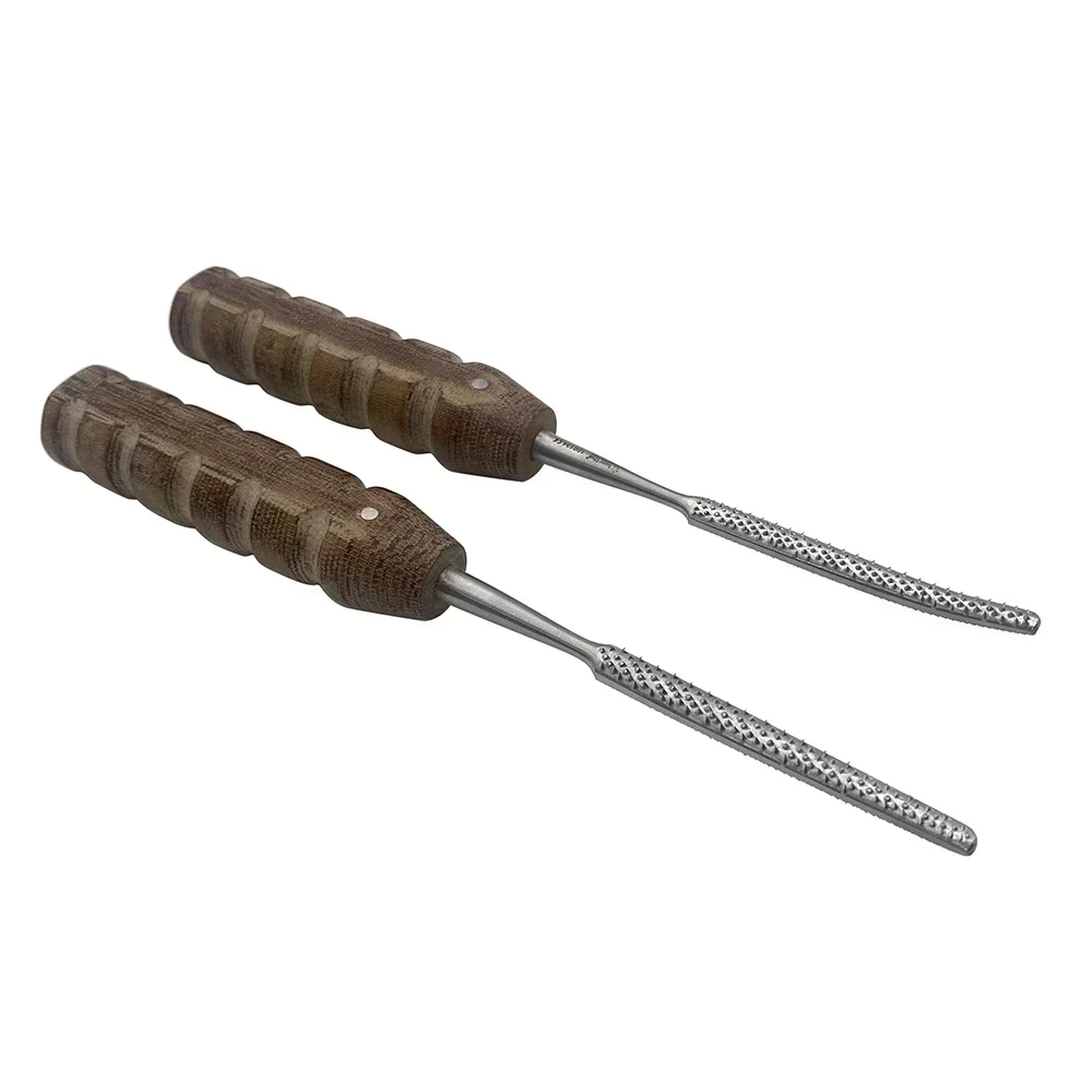 Bone Files Rasps straight curved Bone File Rasps with Wooden handle Orthopedic Instrument