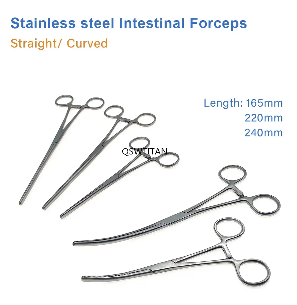 Orthopedic Intestinal Forceps Abdominal Clamping Fixed Bowel Clamps Instruments Stainless Steel