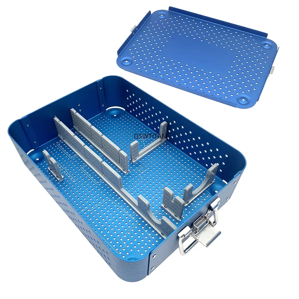 Sterilization Tray Case Aluminum Disfection Box for Electric Drill and Saw Autoclavable Orthopedic Surgical Instrument