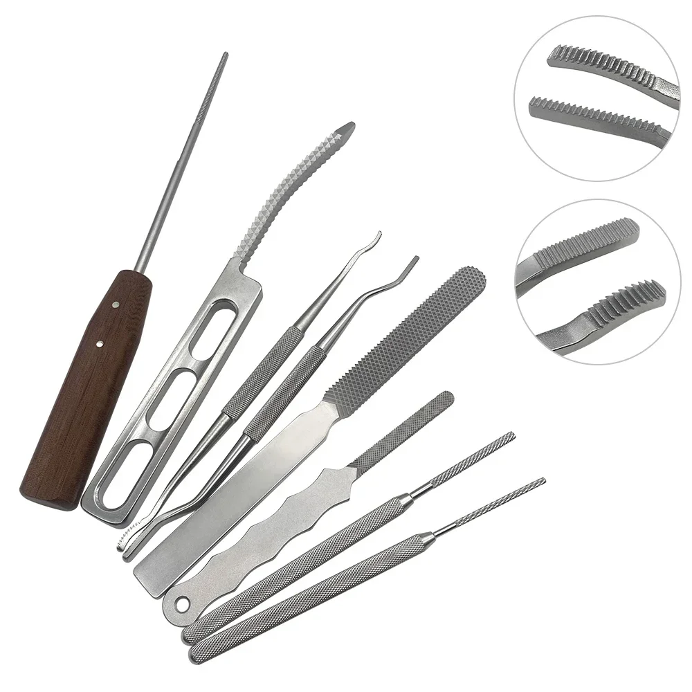 Bone File Stainless Steel Trochlea Rasp Bone Grind Bone Joint Autoclaveable Orthopedic Instrument