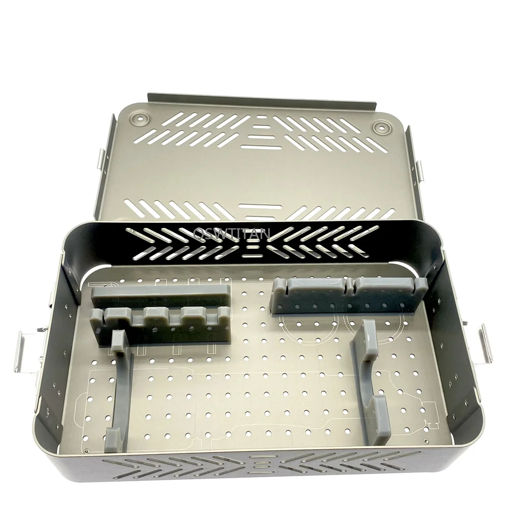 Aluminum Sterilization Tray Box for Orthopedic QS TPLO Saw & Power Surgical Instruments