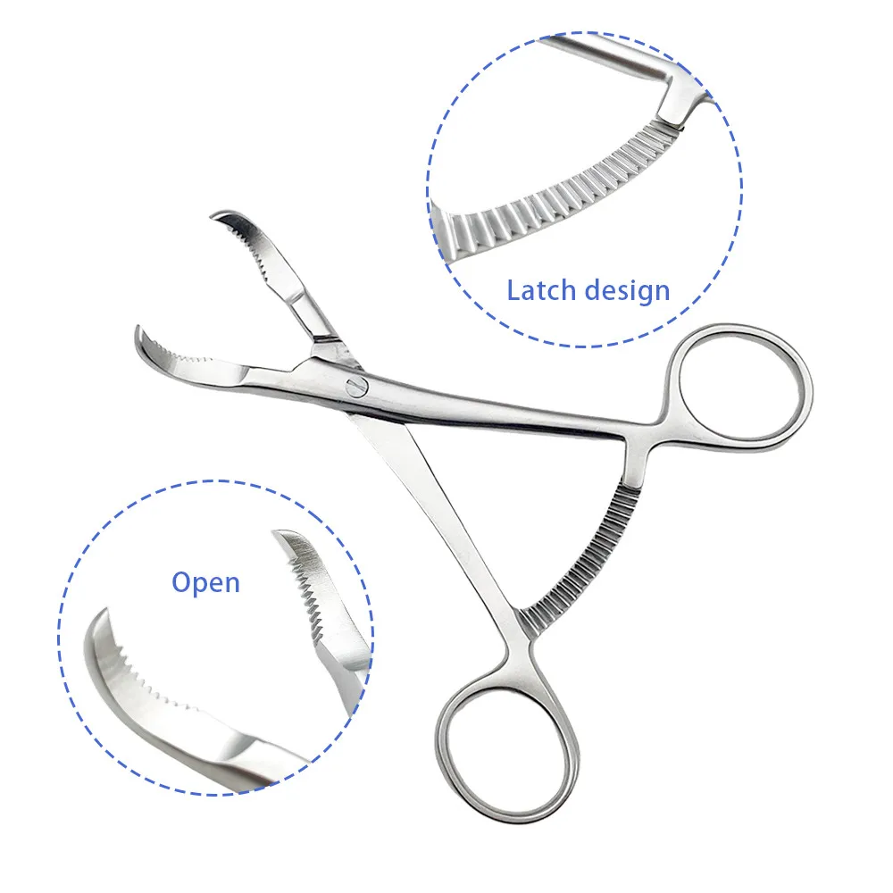 Bone Holding Forceps Toothed Phalanges Reduction Forceps Crab claw Veterinary Orthopedics Instruments