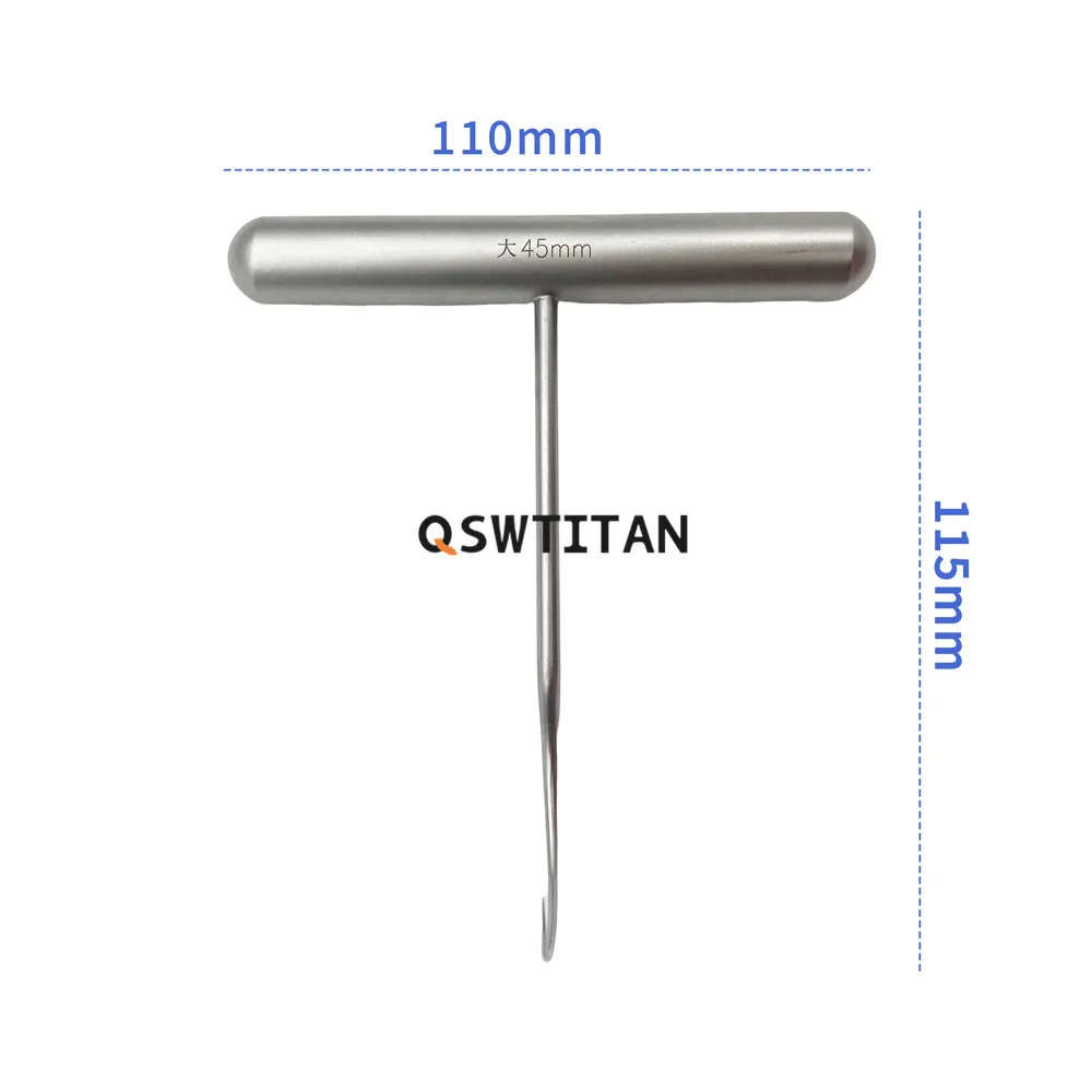 Stainless Steel Orthopedic T-Type Distractor Hook Retractor Bone Lifting Hook Orthopedic Instrument