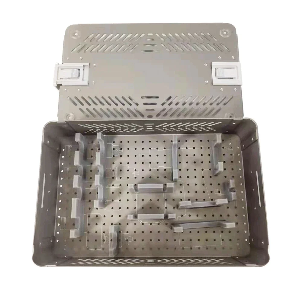 Sterilization Tray Case Use for Electric Bone Drill Sterilizing Box Tray Aluminum Orthopedic Instrument Sterilization Box