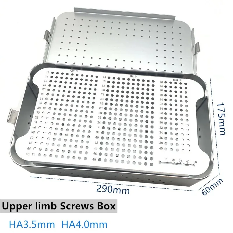 Bone Screws box Rack for Upper/Lower limbs HA 3.5mm& HB4.0mm 4.5mm/6.5mm Aluminum case Orthopedic Veterinary Instrument