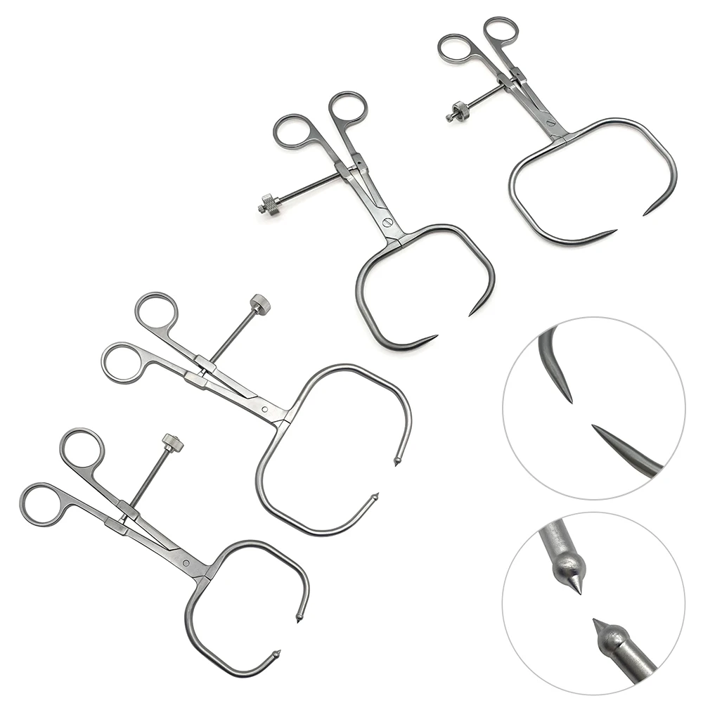 Surgical Orthopedic Reduction Forceps with Holding Forceps Ball Tip Pointed Tip Plate Orthopedic Instruments