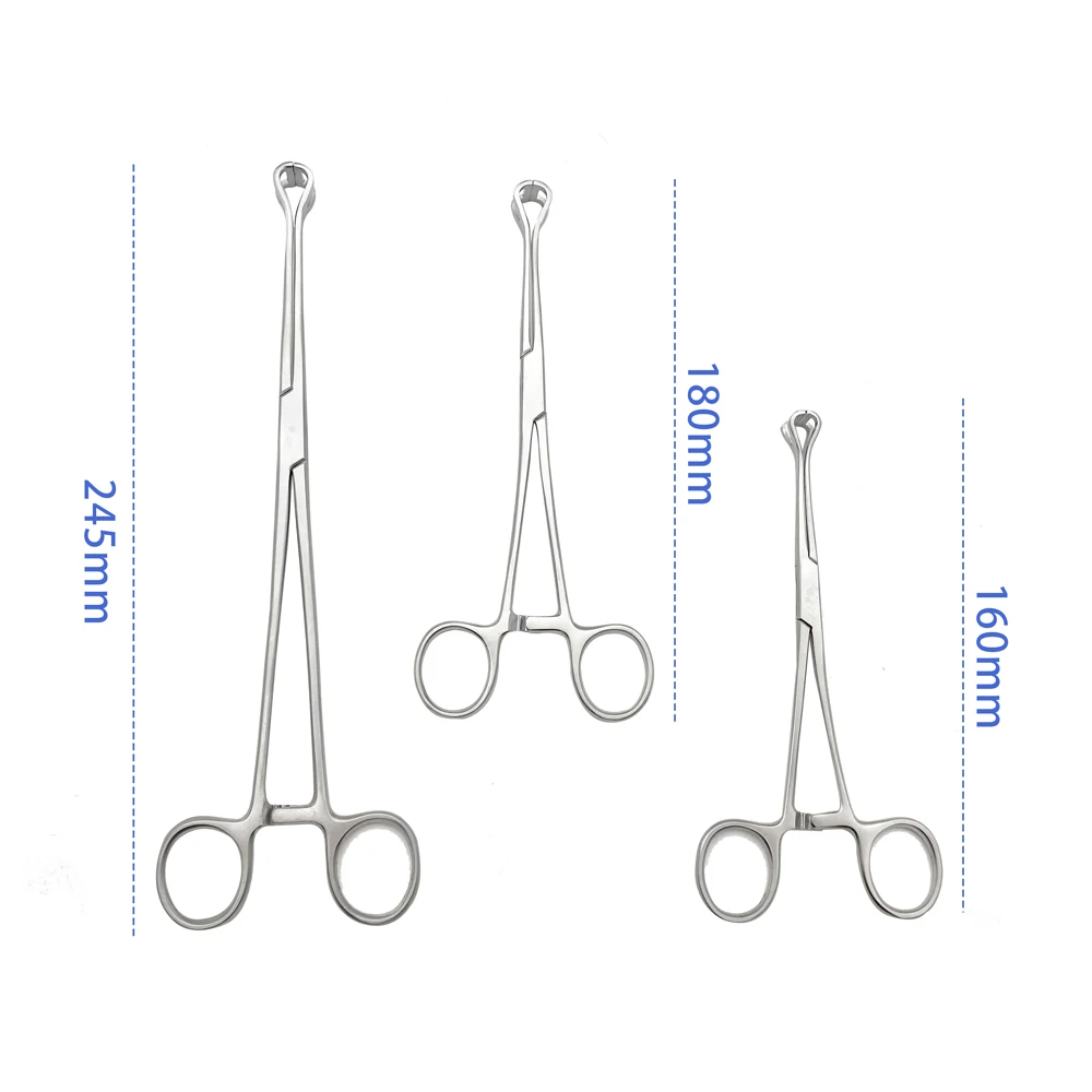Stainless Steel intestinal clamping forceps Appendix forceps tissue clamping pliers surgical Instrument pet