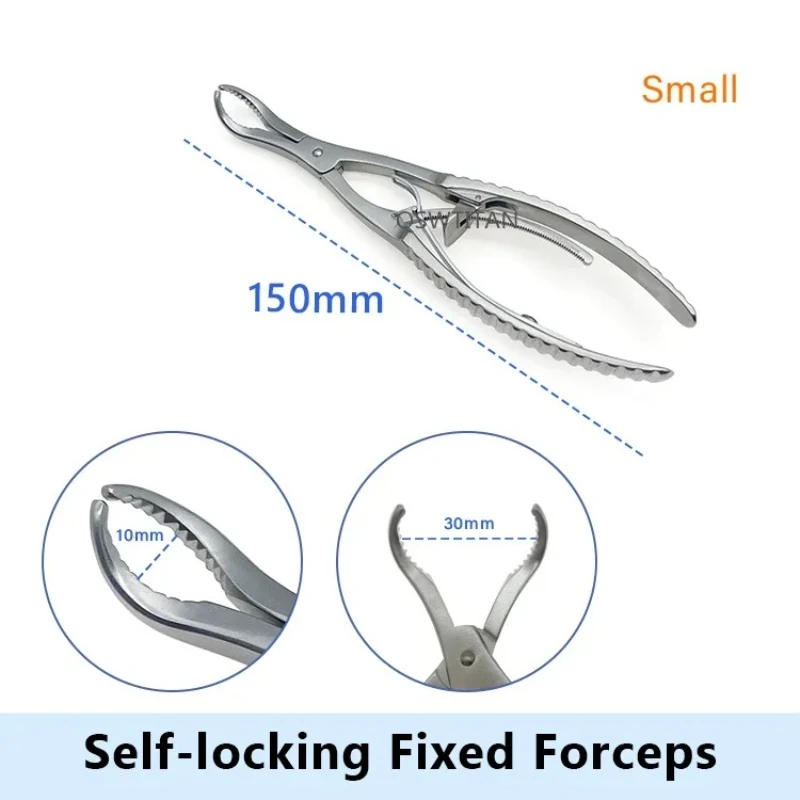 QSWTITAN Self-locking Fixed Forceps Pliers Bone Holding Forceps Orthopedic Surgical Instruments 1pc Pet Supplies