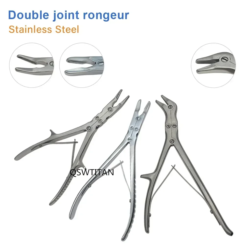 1pcs Double Action Bone Rongeurs straight curved jaws180mm/240mm long orthopedics Instruments