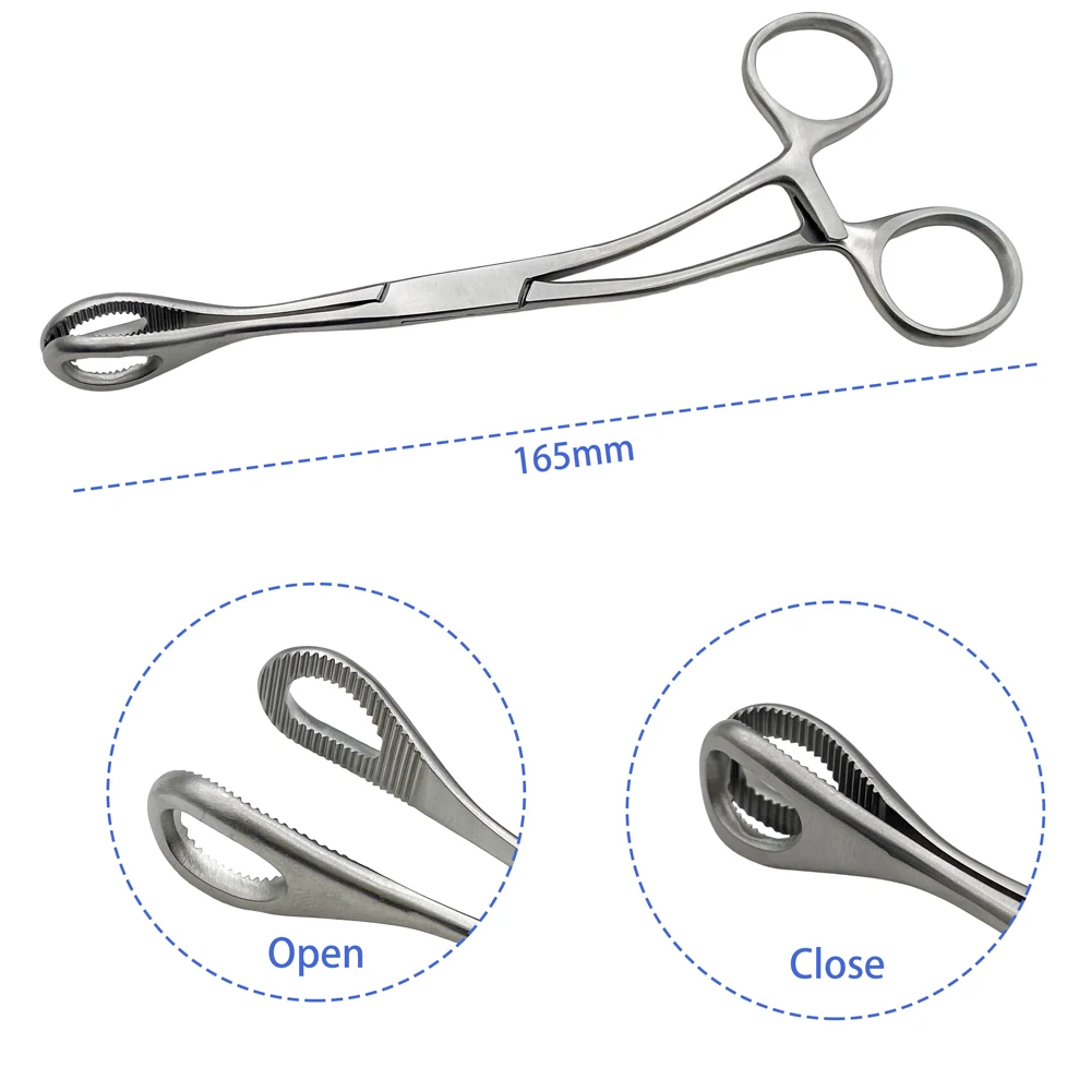 Dental Tongue Forceps Curved Ring Body Piercing Plier Ear Tongue Clamp Plie Dentist Tools