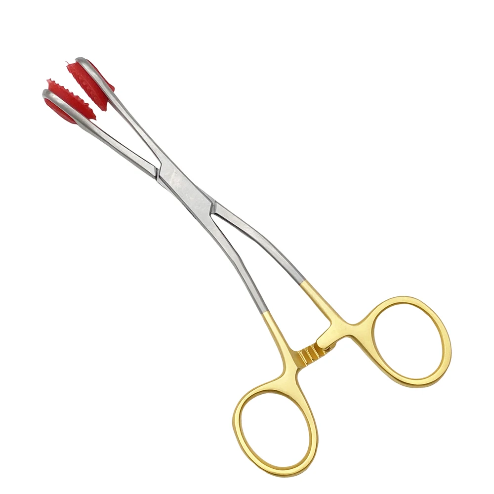 QSWTITAN tongue forceps animals cats dogs pet Tongue Depressors Silicone tip Veterinary oral Instrument