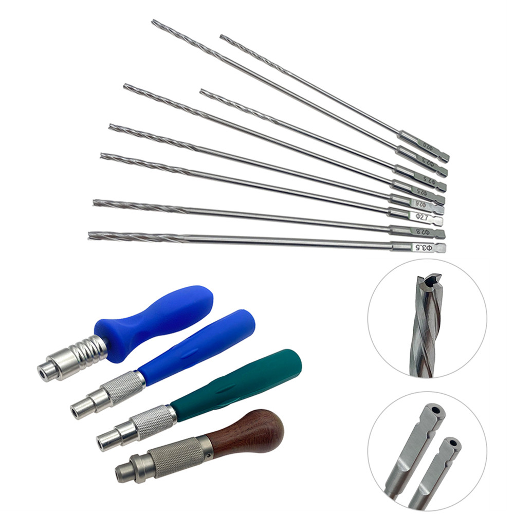 AO Drill Bits Cannulated Drill Bits 2.0mm-4.6mm Quick Coupling Handle Orthopedic Instrument